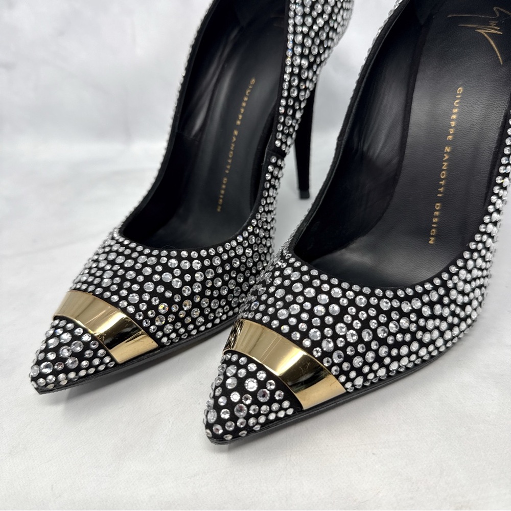 Giuseppe Zanotti Ester 110 Swarovski Crystal Embellished Pointed Toe Pump Heels - Picture 7 of 16